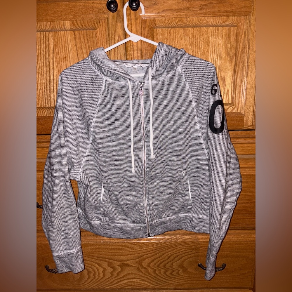 Victoria's Secret Light Gray Zip-Up Hoodie